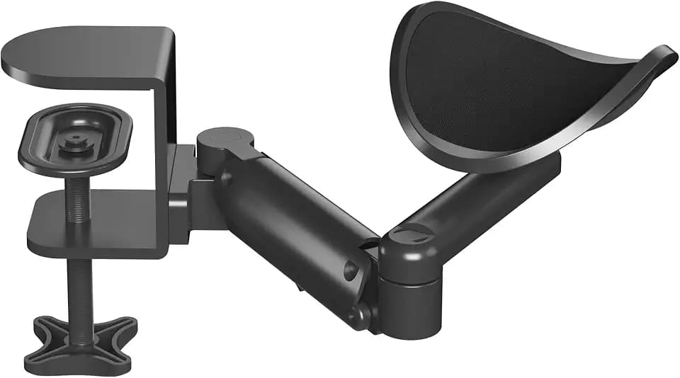BONTEC Adjustable Arm Rest for Desk, 360° Rotating & Extendable, Aluminum