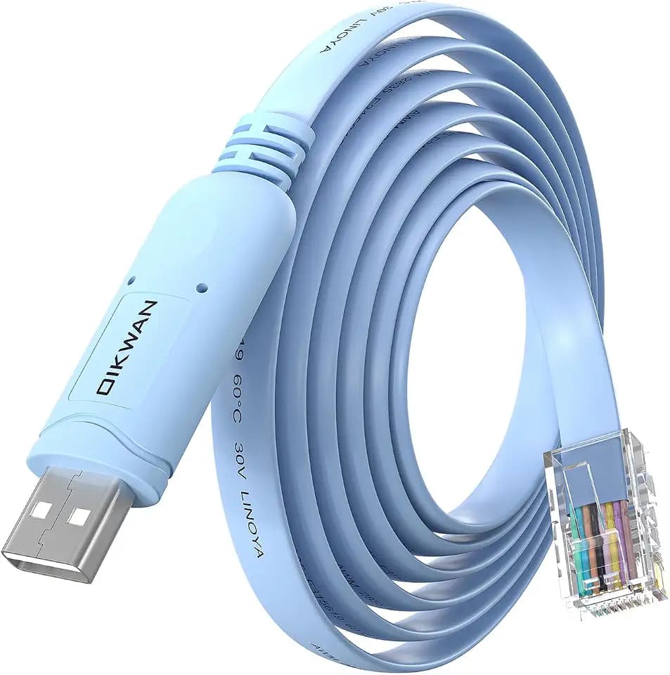 Console Cable RJ45 to USB, Console Cable，USB Console Cable with FT232 Chip Compatible with Cisco,HP,NETGEAR,Huawei,Routers/Switches for Laptop in Linux,Windows, Mac