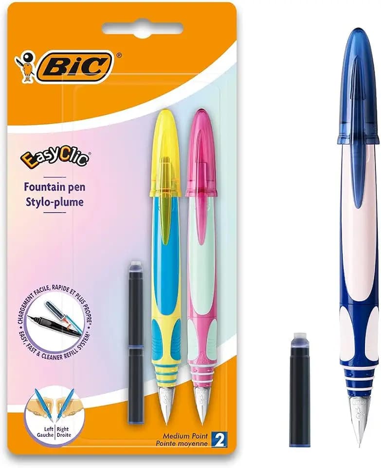BIC 8622031 EasyClic Füllfederhalter, farblich sortiert, 2 Stück