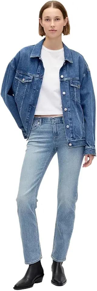 Gap Womens High Rise 90s Straight Fit Denim Jeans