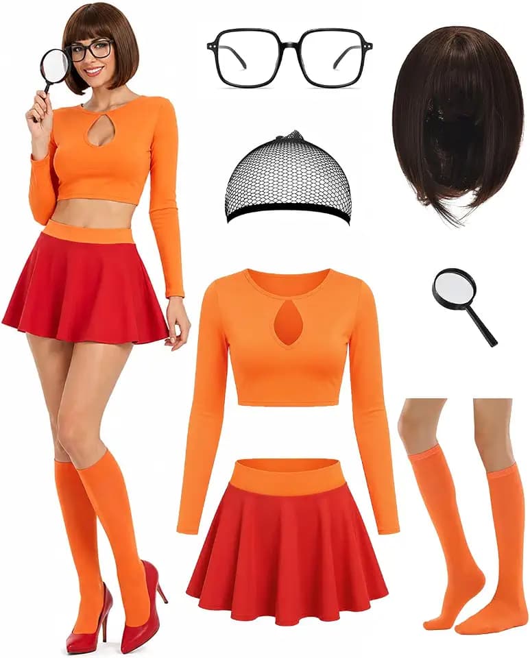 YOGFIT 7PC Costume Set for Women, Halloween Cosplay Costume for Women 2026