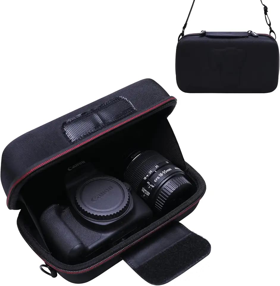 Case for Canon EOS Rebel T7/R50/R100 DSLR SLR Camera and 18-55mm Len Black