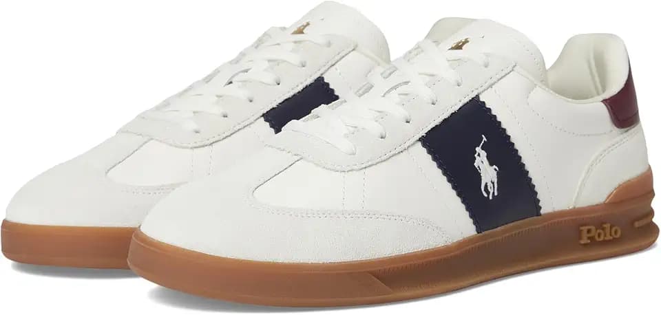 POLO RALPH LAUREN Heritage Aera Leather-Suede Sneakers