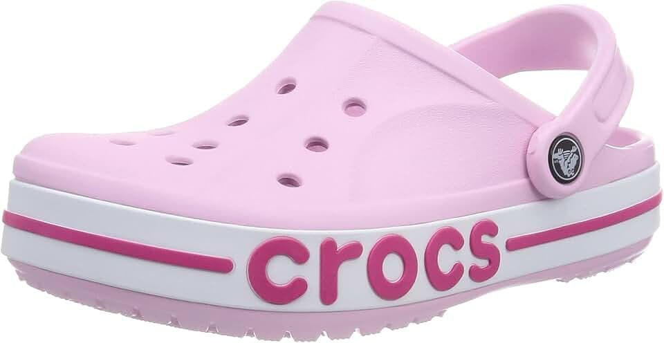 Crocs Unisex-Adult Bayaband Clogs, Ballerina Pink/Candy Pink, 9 Men/11 Women