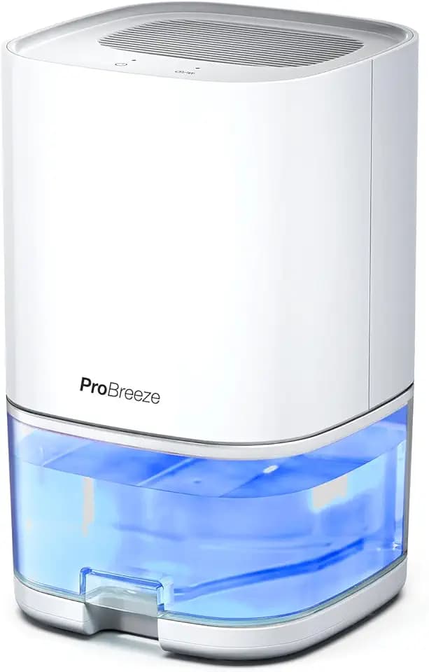 Pro Breeze Luftentfeuchter 1000ml mit Zeitschaltuhr und Nachtlicht - Luftentfeuchter elektrisch gegen Feuchtigkeit, Schmutz, Schimmel in Badezimmer, Schlafzimmer, Kleiderschrank und Keller - Weiß