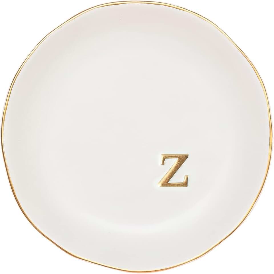 COLLECTIVE HOME Ceramic Jewelry Tray, Trinket Dish, Gifts for Women (Z)