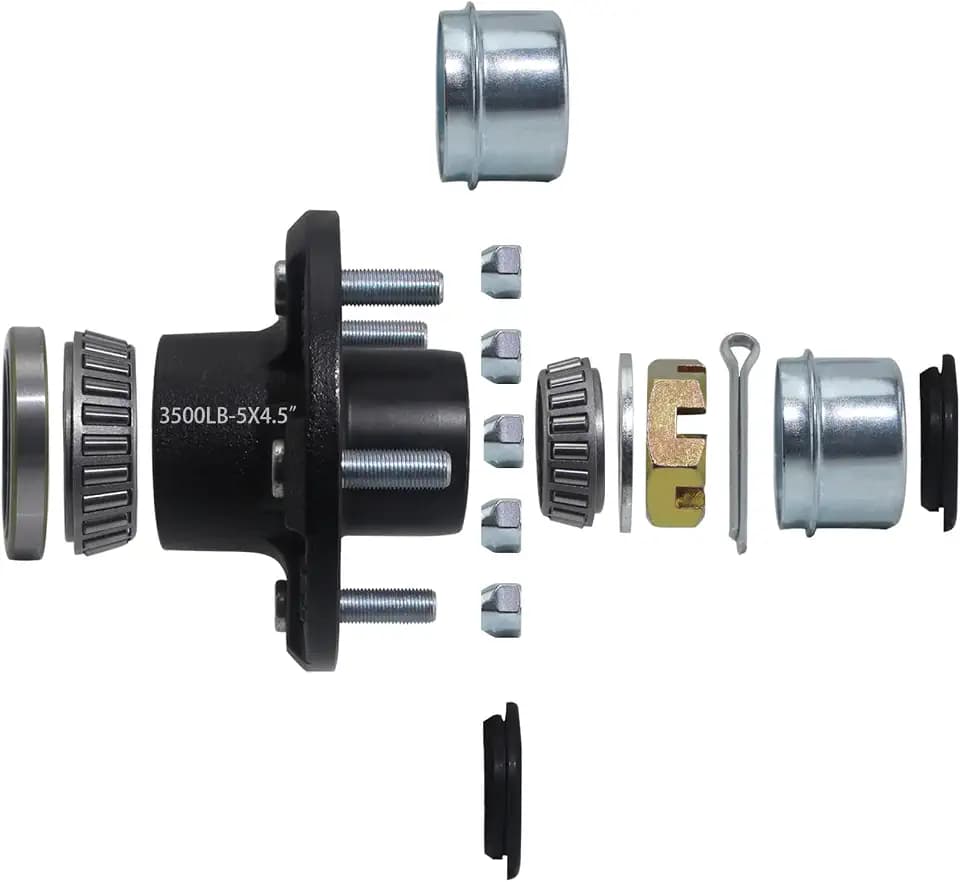 iBroPrat 1 Sets Trailer Hub Kit 5 Bolt 4.5 for 3500 lb 5 Lug #84 Spindle
