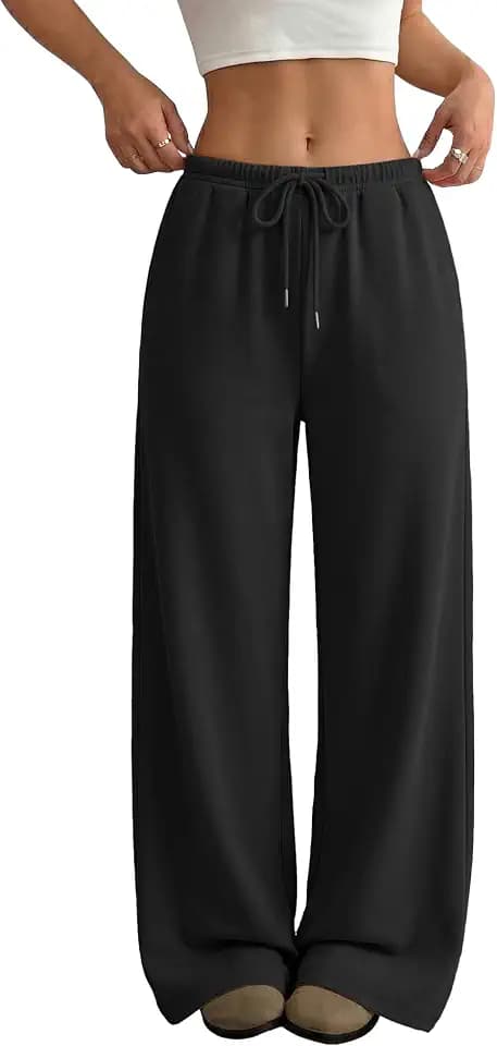 JEKAOYI Wide Leg Sweatpants for Women High Waisted Baggy Sweat Track Pants