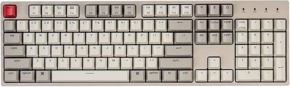 Keychron C2 Full Size Wired Mechanical Keyboard, Brown Switch, Retro