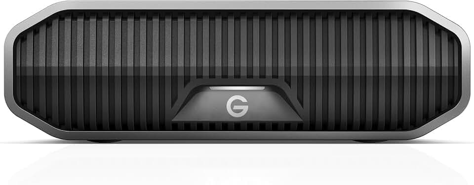 SanDisk PROFESSIONAL G-DRIVE 12 TB Desktop-Festplatte (250 MB/s Lese- und Schreibgeschwindigkeit; USB-C auf USB-C-Kabel; Kurzanleitung; Netzteil und Kabel; 3 Jahre Garantie)