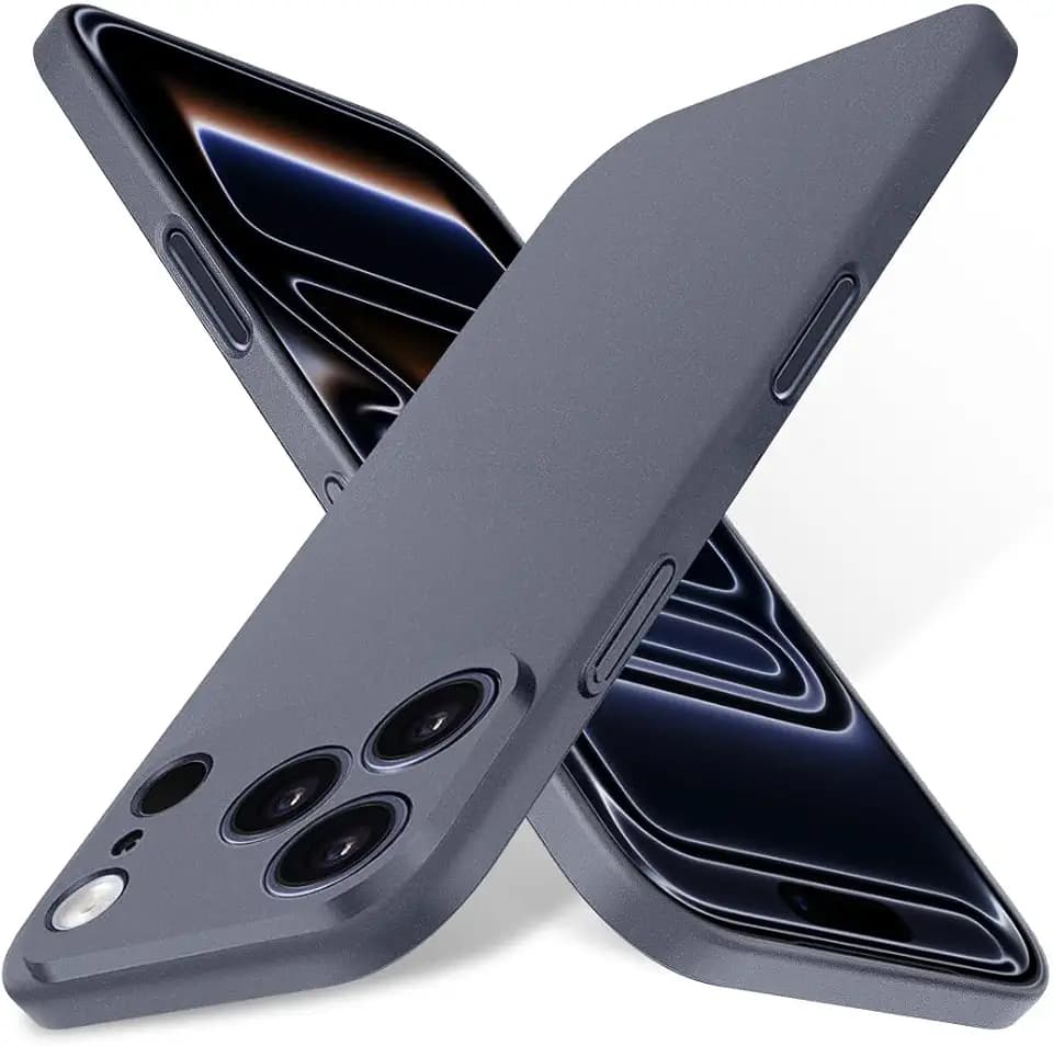 Bastmei for iPhone 18 Pro/iPhone 17 Pro Case, Minimalist Phone Cases Extremely Light Ultra-Light Super Slim Thin Camera Protection Hard PC Cover for iPhone 18 Pro / 17 Pro 6.3" (Gravel Gray)