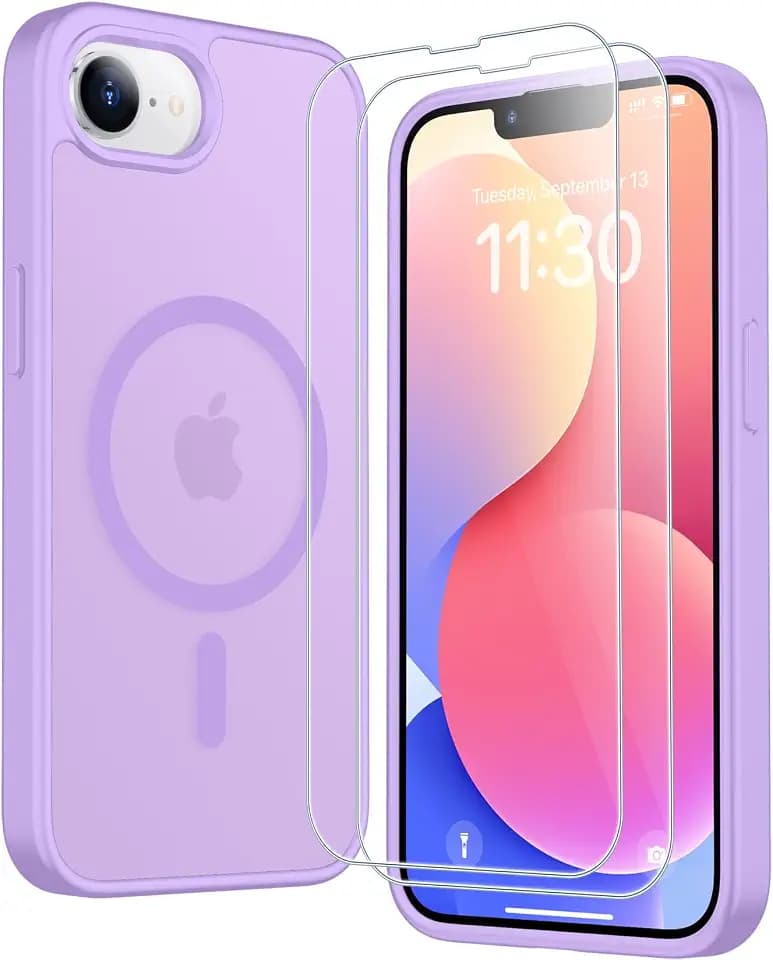 SPIDERCASE Magnetic for iPhone 17e Case for iPhone 16e Case,Light Purple