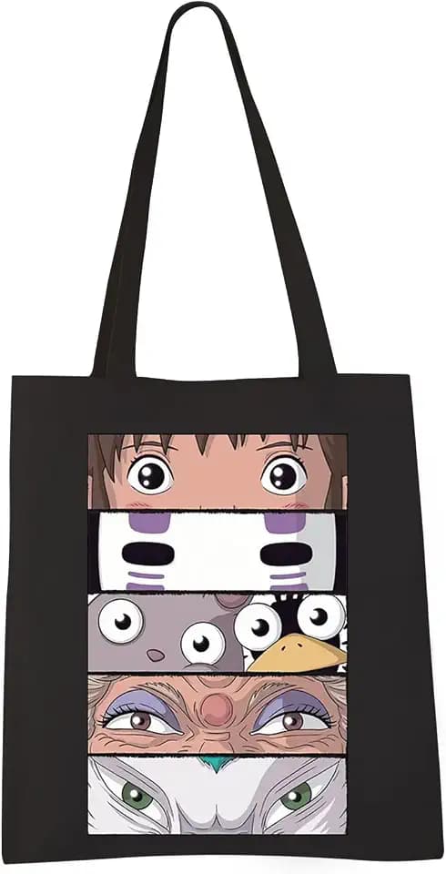 VAMSII Anime Inspired Tote Bag Anime Lover Gift S Away Fans Gift(BLK-Sp A tote)