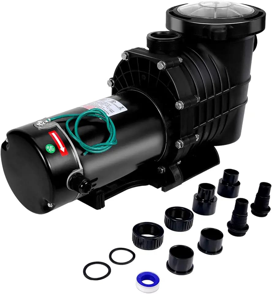 Pool Pumps Above Ground 2HP 6498GPH, High-Self Primming Energy Saving voltage 120V Pumps, for Above Ground Pools, with Strainer Basket (2.0HP HBP1500)