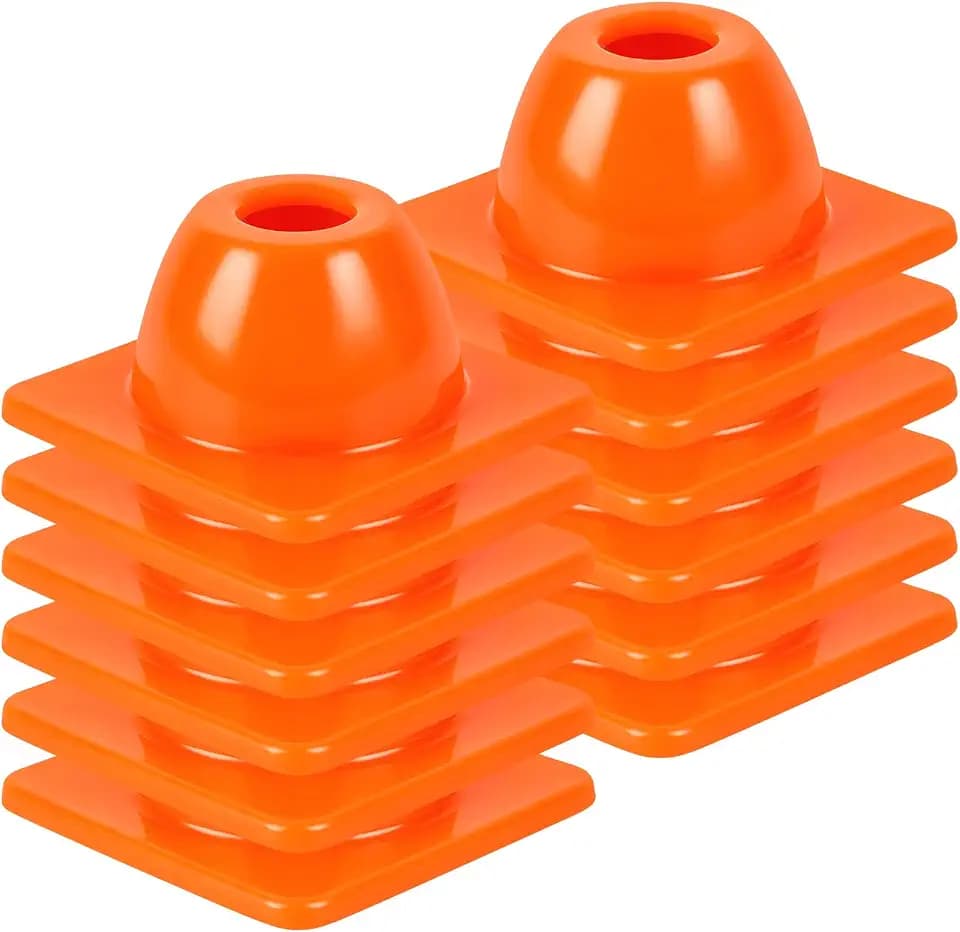 12 Pcs 2 Inch Heavy Duty Agility Training Cones, Field Marker for Soccer Basketball Bike Motorcycle Training Windproof Shatterproof Non-Slip