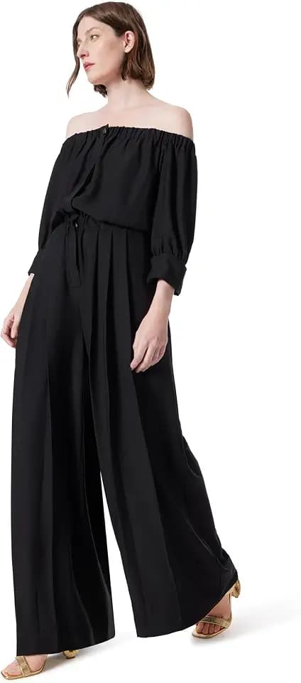 DEE OCLEPPO Women's Violet Off the Shoulder 3/4 Sleeve Pull on Jumpsuit Standard