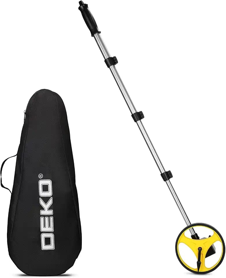 Measuring Wheel: DEKOPRO 6 Inch Measure Wheel in Feet, 9,999 Ft Measuring Wheels One Key to Reset, Portable Wheel Measurement Roller with Storage Bag