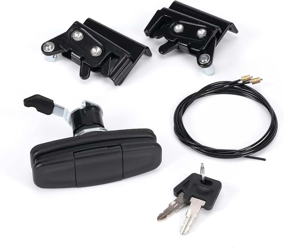 Black Truck Cap Twist Handle Kit 113436 Topper Tonneau T-Handle