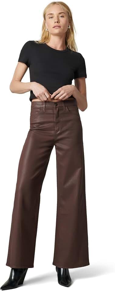JOE'S JEANS Petite The Mia Wide Leg Coated