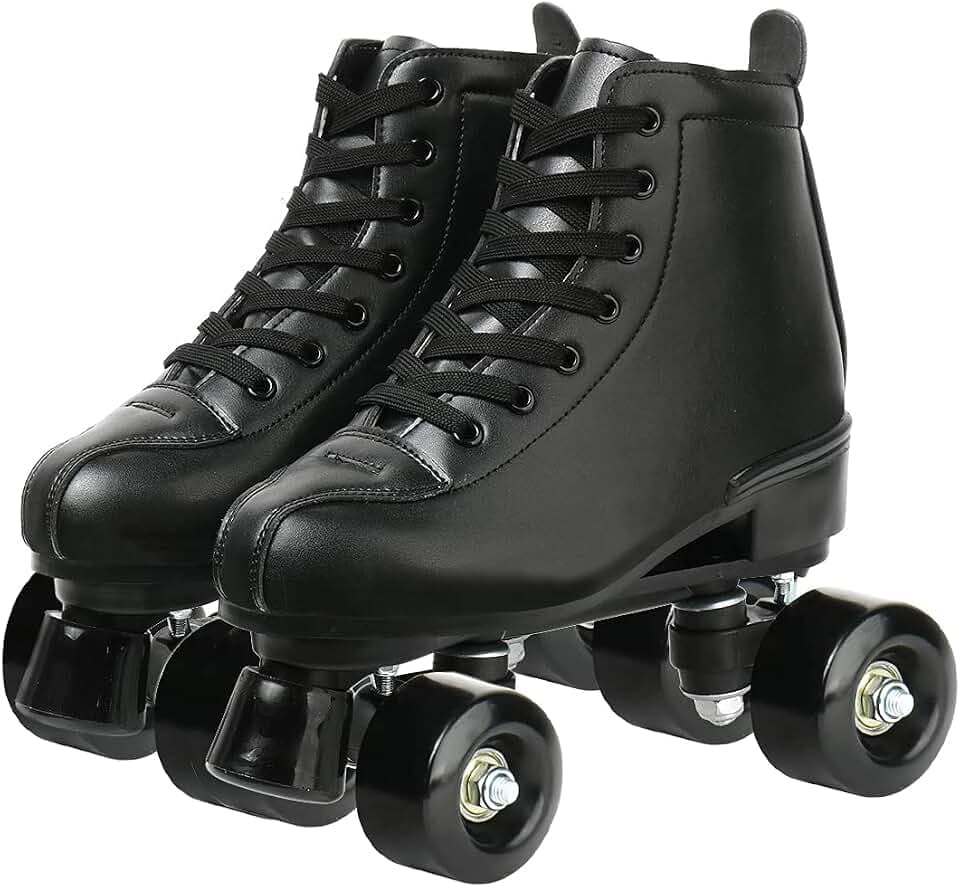 XUDREZ Classic Roller Skates High-Top Double-Row Leather Roller Skates for Women and Men