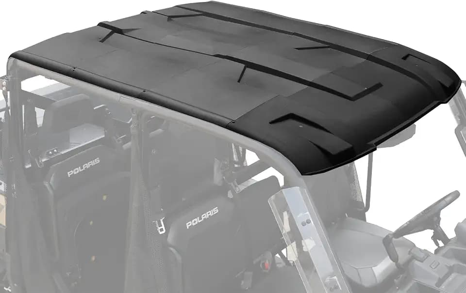 HAKA TOUGH Sport Roof Top for Polaris Ranger Crew XP 1000 900 2015-2023, Ranger Crew 900, 4-Piece Combined Poly Crew Hard Roof Accessories, Replace OEM # 2889223, 4 Seater, Black