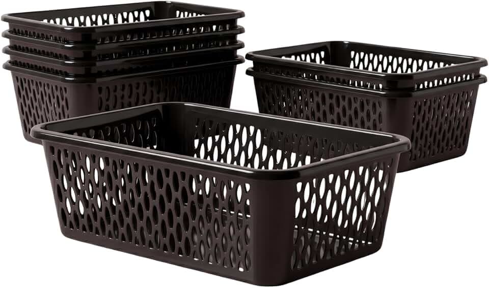 Aufbewahrungskorb Kaja, 6er Set, 25 x 16 x 8 cm - Schwarz