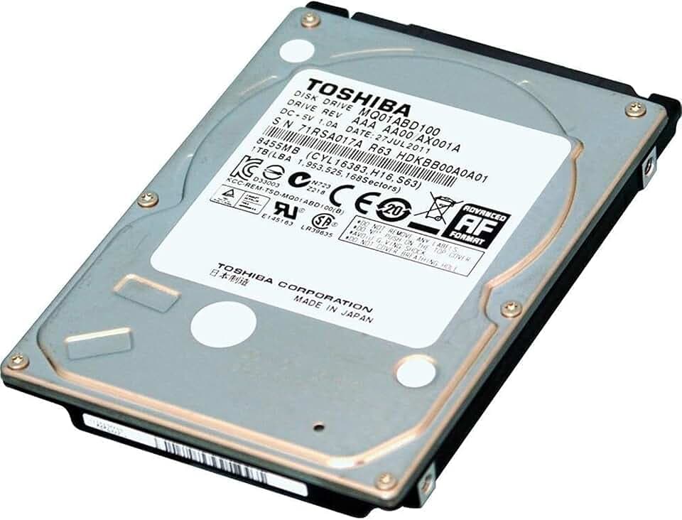 Toshiba MQ01ABD MQ01ABD100 Interne Festplatte, 1 TB, 6,35 cm (2,5 Zoll), HDKBB96
