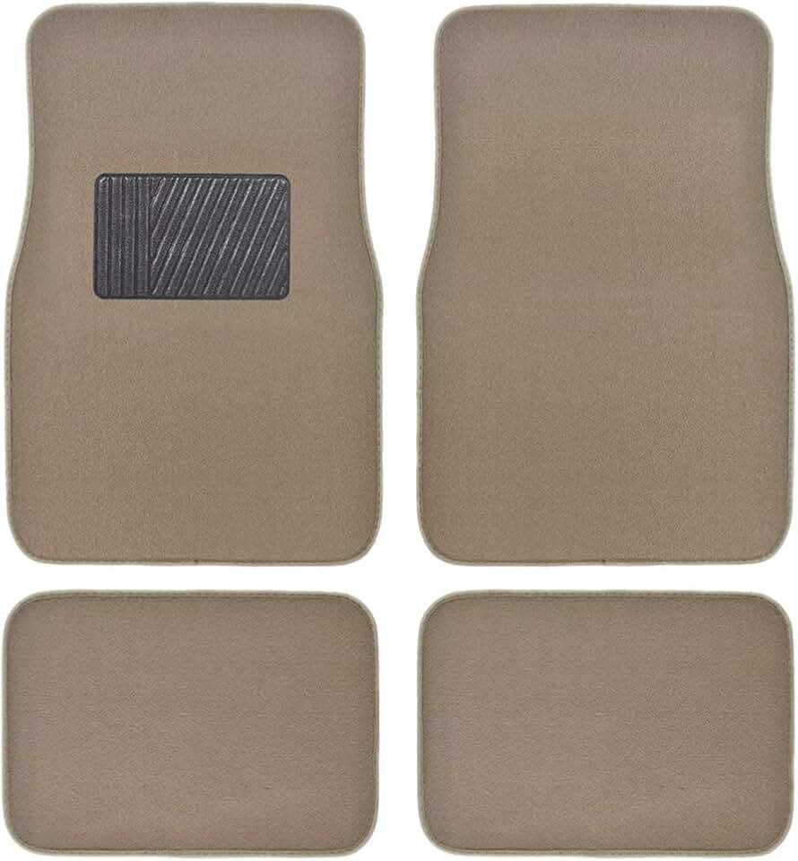 Motor Trend Premium Inter-Lock Backing Carpet Car Floor Mats - Front & Rear, Thick & Durable Auto Protection, Fits Most Cars Truck SUV Coupe Sedan
