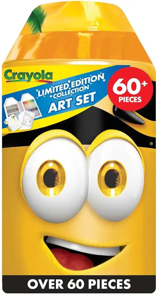 Crayola Coloring Set with Limited Edition Yellow Art Case, Limited Edition Crayons, 50+ Pieces, Gifts for Kids