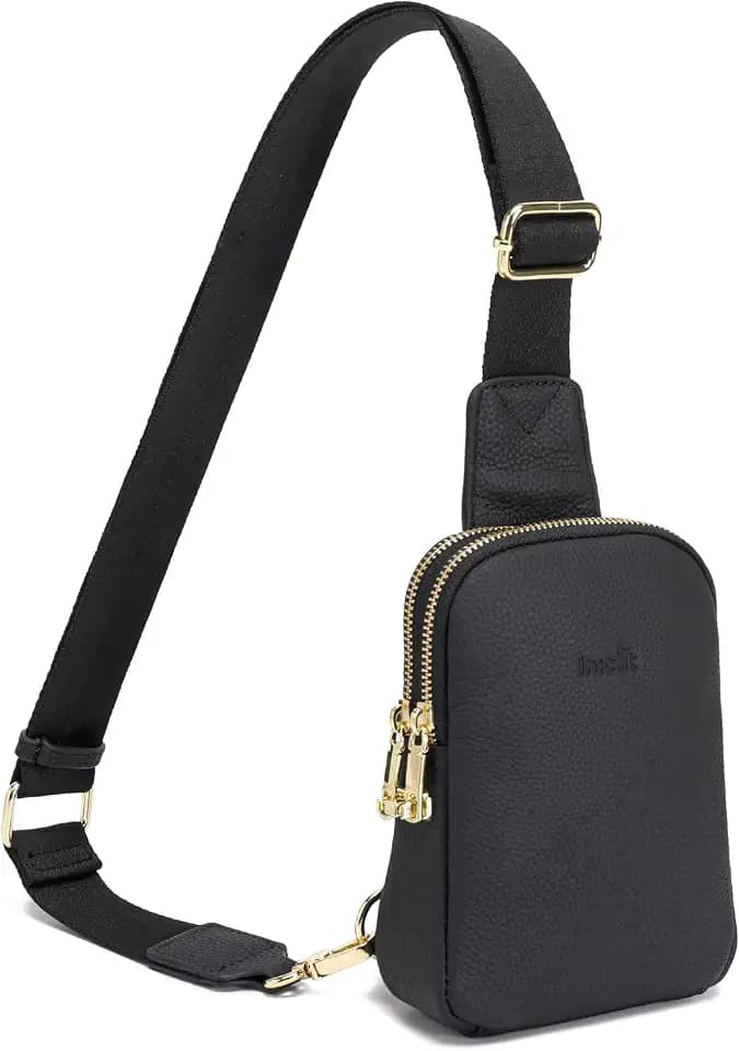 INICAT Genuine Leather Small Sling Bag Anti Theft Crossbody Bags Travel Purses for Woman