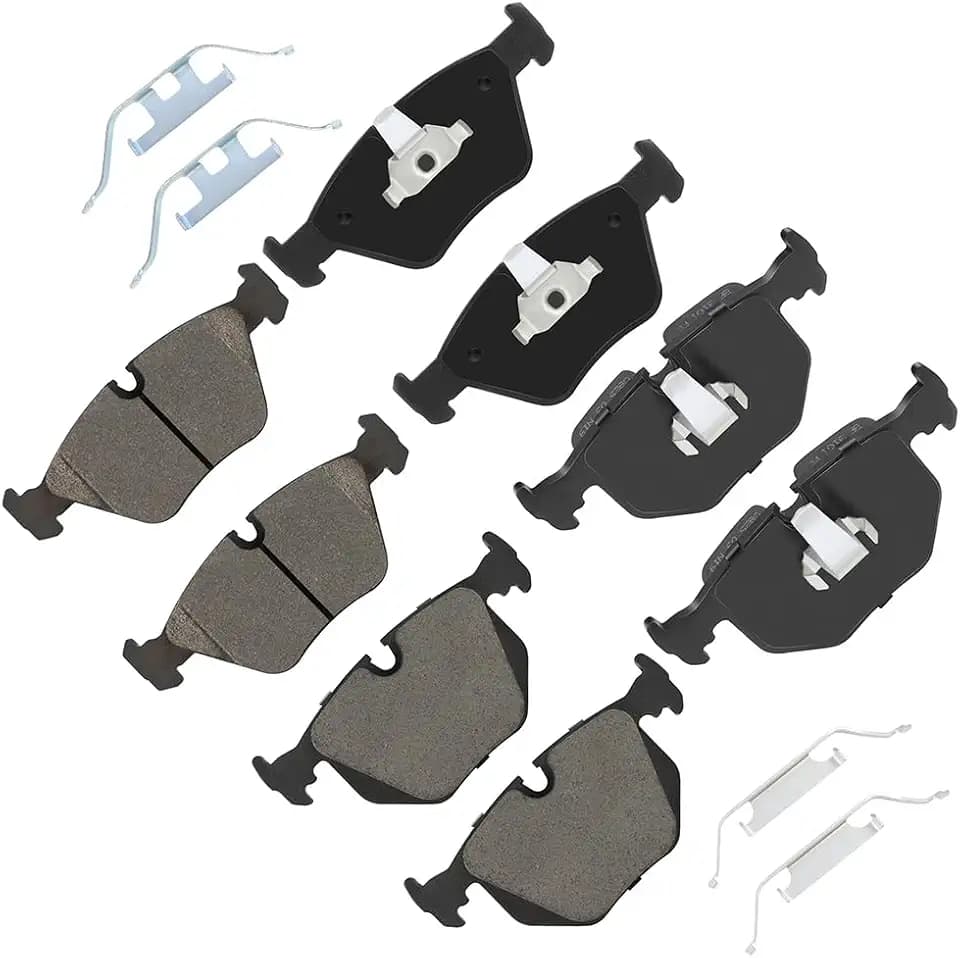 cciyu D946 D683 Brake Pads w/Hardware Front Rear Disc Brake Pad Set