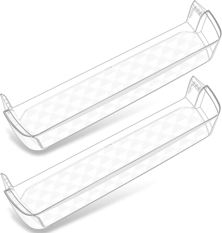[2 PACK] UPGRADED MAN62570401 Door Shelf Bin Compatible with LG Refrigerator Door Shelf Replacement Parts LTCS20030S LTCS20020S LTCS20020W Shelf, Refrigerator Door Basket Kenmore Fridge Door Shelves