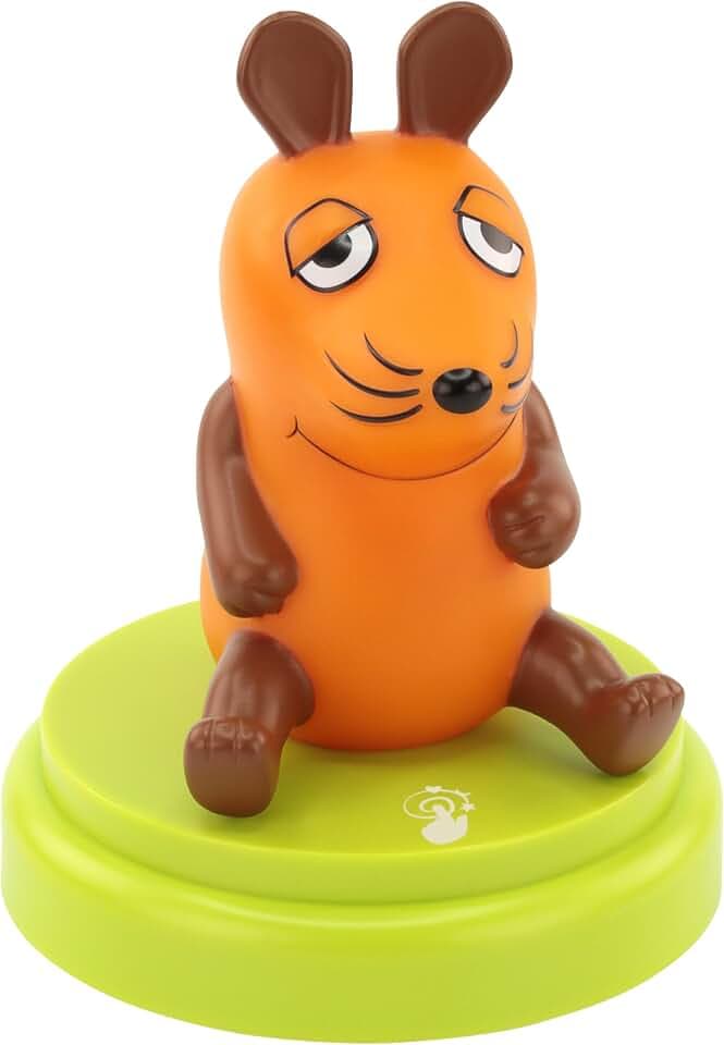 Ansmann LED Nachtlicht Die Maus - Einschlafhilfe & Babylicht mit Batterien | Nachttischlampe für Kinder mit Touch Sensor, 30 Min. Abschaltautomatik, mobil als Schlummerlicht, Stilllicht &