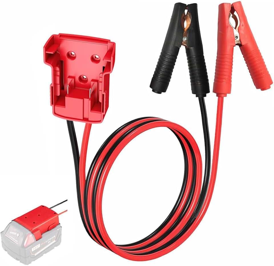 GRZWAYS Jumper Cables with Adapter Compatible with Mil.Waukee M18 18V