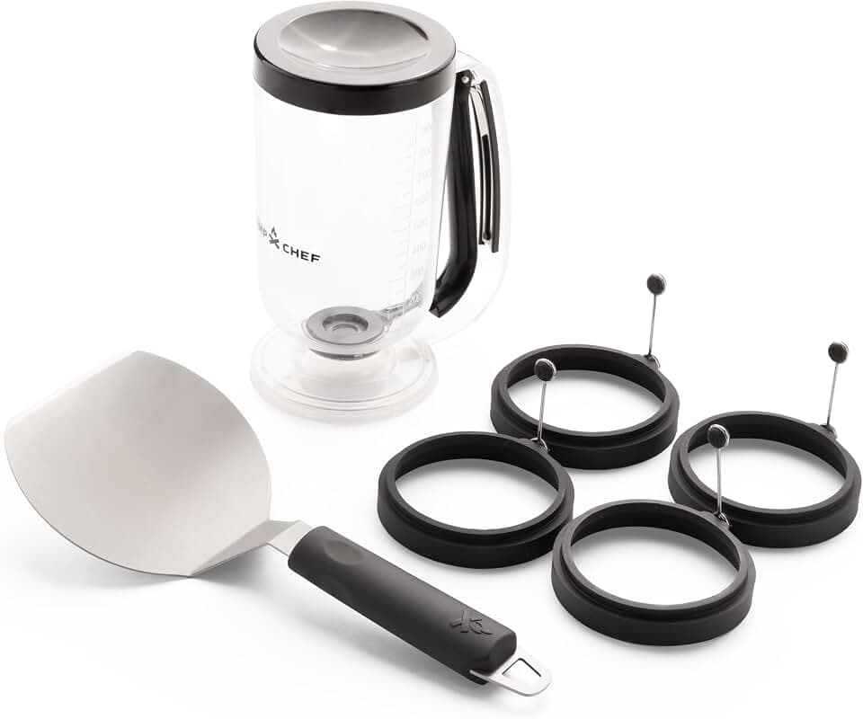 Camp Chef Breakfast Kit, Batter Dispenser & Egg Rings