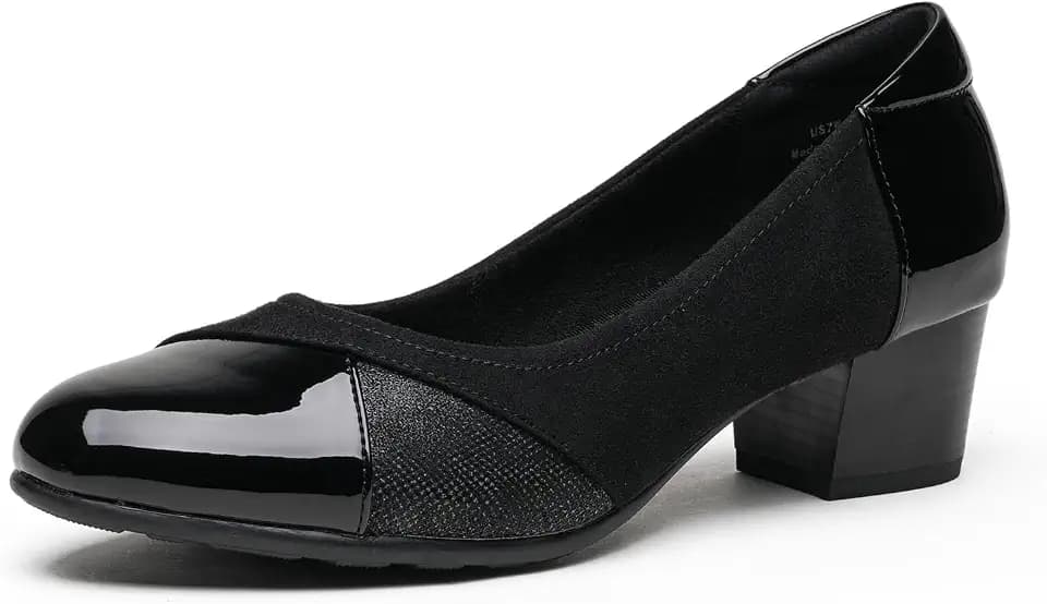 Orthopedic Dress Shoes for Women Low Heel Slip On Women's Pumps Comfortable Office Work Shoes