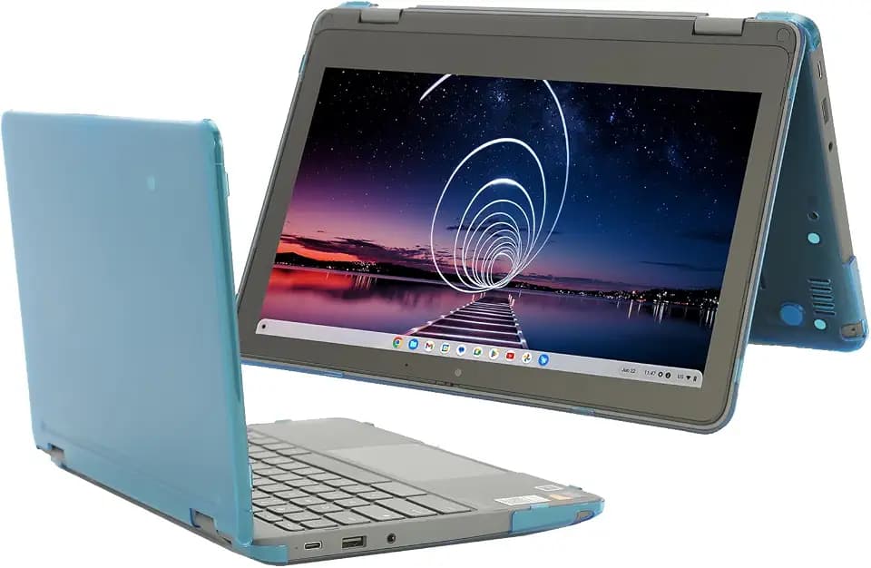 mCover Hard Shell Case ONLY Compatible for 2023~2024 11.6" Lenovo Chromebook 300E Yoga Gen4 / 100E Gen 4 Laptop (NOT Fitting Any Other Lenovo Models) - Aqua