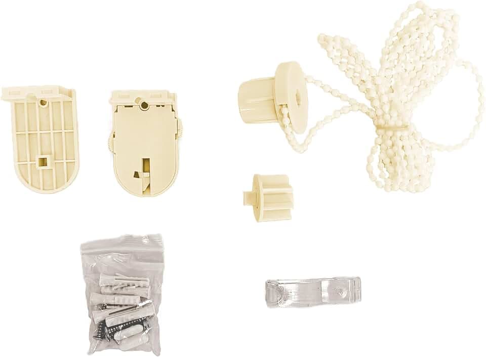 Blindecor | Mechanismus-Set für Rollvorhänge | kompatibel mit 28-mm-Röhren - Beige | Kompletter Ersatzmechanismus