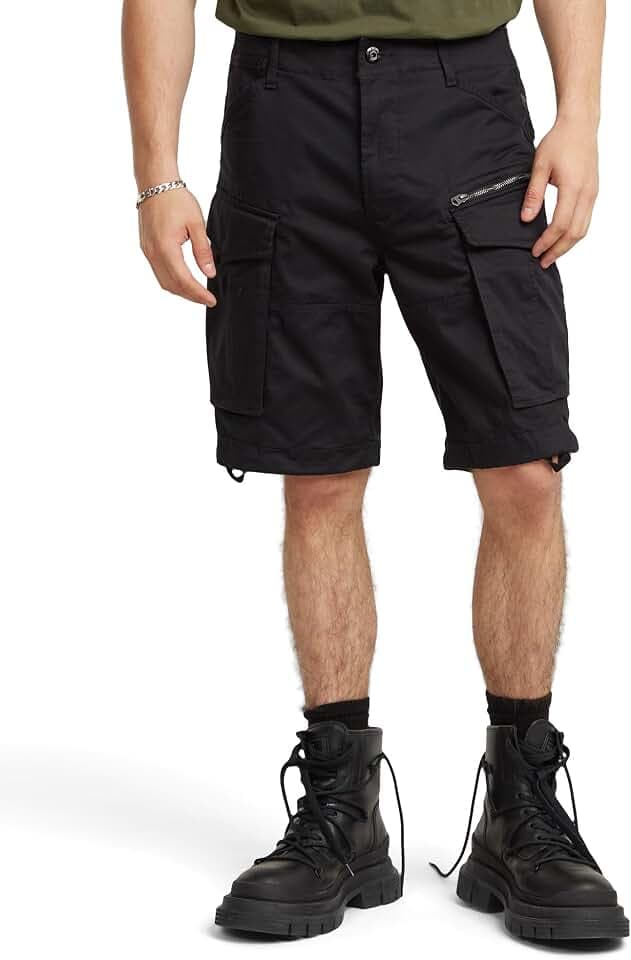 G-STAR Herren Cargo Shorts Rovic Zip - Relaxed Fit - Schwarz - Black Stretch