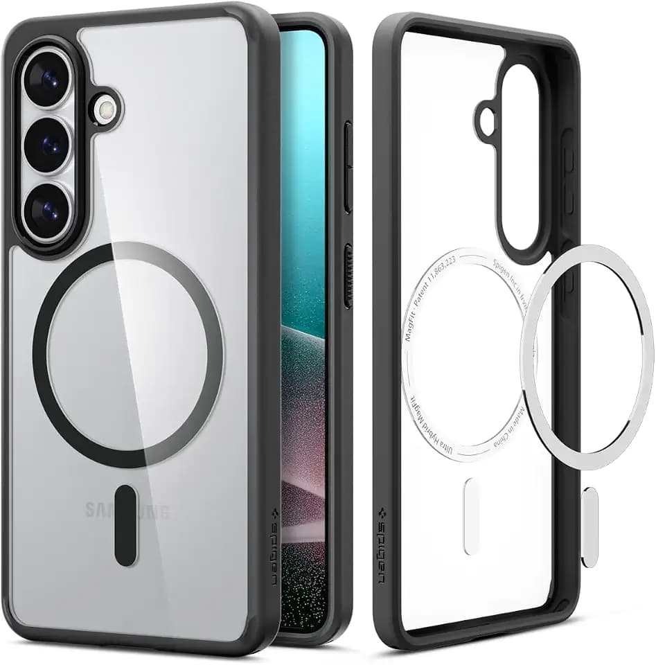 Spigen for Galaxy S26 Case, Ultra Hybrid MagFit [Anti-Yellowing] [Compatible with MagSafe] [Fast Wireless Charging] - Matte Black