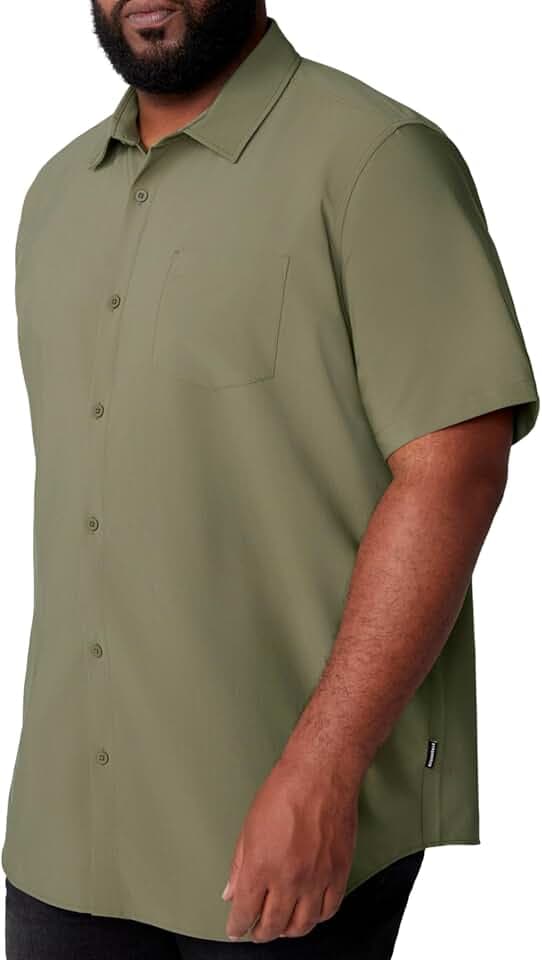 STRONGSIZE Big and Tall Short Sleeve Button-Down Shirts for Men