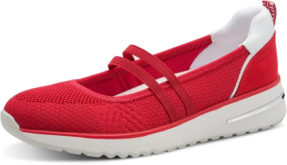 Marco Tozzi Damen Sneaker weiches Feel Me Wechselfußbett weiches Innenfutter Vegan Modern