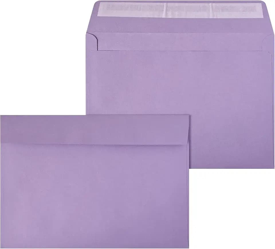 Netuno 20 Briefumschläge Violett DIN C5 16,2x22,9 cm edel und elegant