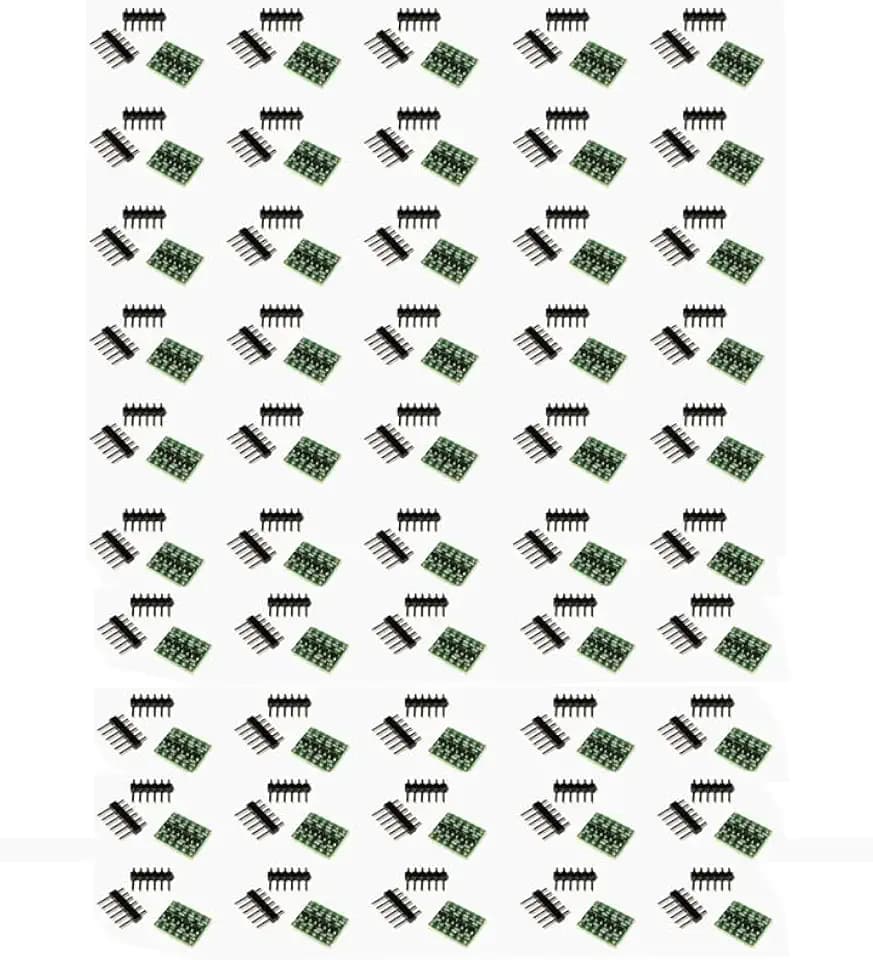 Teyleten Robot 4 Channels Logic Level Converter Bi-Directional Module Shifter I2C IIC 3.3V - 5V for Arduino Green 50PCS