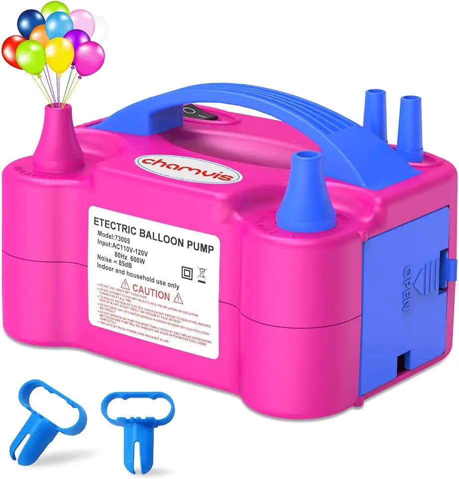 chamvis Balloon Pump Electric, Balloon Air Pump Inflate Pump for Balloons: Blower Machine for Fast and Easy Filling Balloons