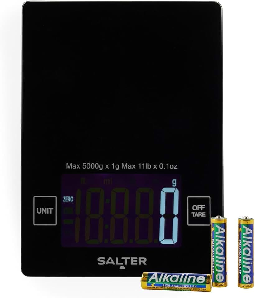 Salter Küchenwaage mit hoher Kapazität 10 kg, 1-g-genau, Digitalanzeige
