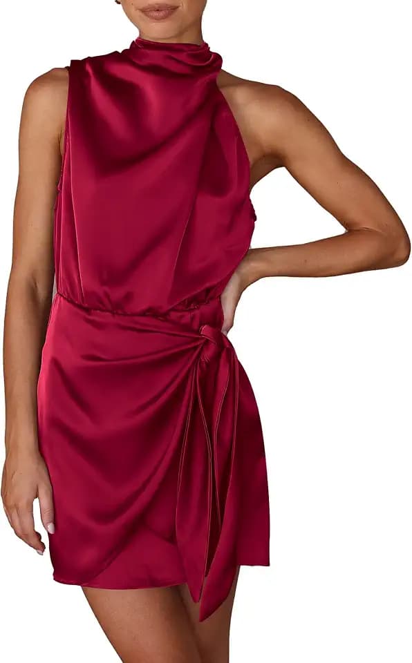 PRETTYGARDEN Women's Formal Short Satin Cocktail Dress