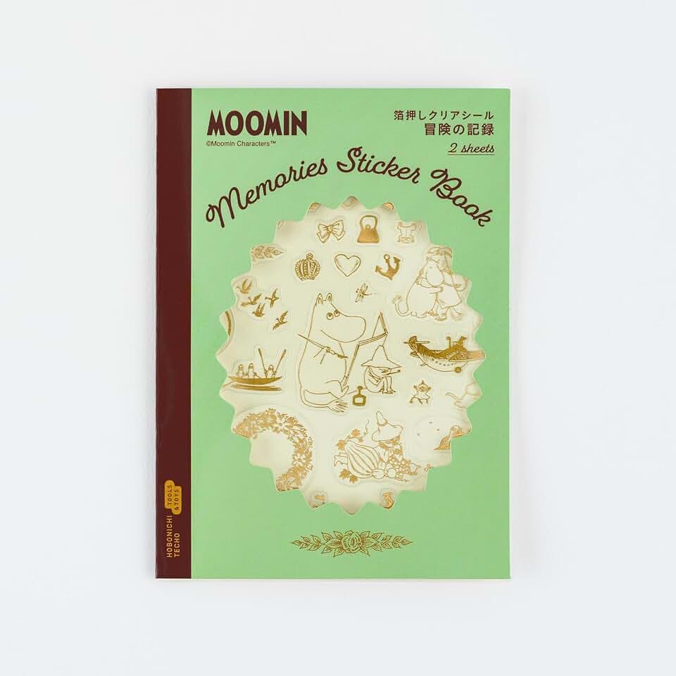 Hobonichi Techo Accessories –Moomin: Foil-Stamped Clear Stickers (Adventure Log)
