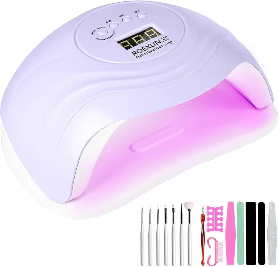 DEPAR UV LED Lampe für Nägel,168W Nageltrockner für Gel Nagellack,Tragbarer USB-Ladefunktion,Auto-Sensor Aushärtelampe mit 4 Timer Einstellungen,Nagelwerkzeuge für Fingernagel und Zehennagel