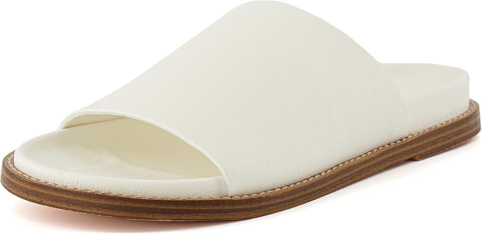 CUSHIONAIRE Women's Nugget one band footbed sandal with +Comfort, Wide Widths Available